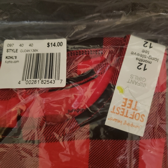 Adorable Red & Black Plaid Bow-Back Swing Top w/Jeggings Outfit NWT! - Picture 5 of 10